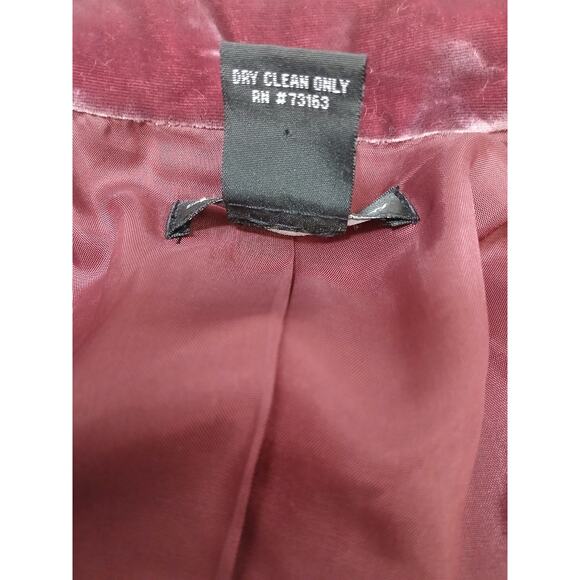 Spencer Jeremy Silk Velvet Blazer Sz M Burgundy Whimsi Holiday Party Elegant Vtg - Picture 14 of 15